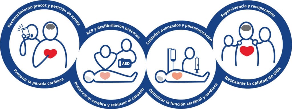 Algoritmo de la cadena de supervivencia 2025 publicado por la ERC