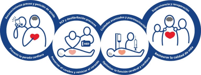 Algoritmo de la cadena de supervivencia 2025 publicado por la ERC